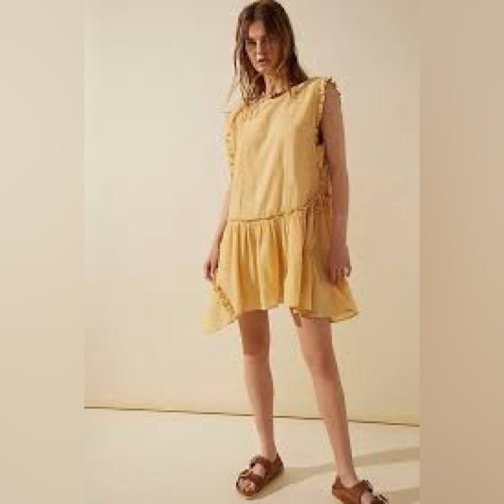Free People Shimmy Sasha Yellow Tank